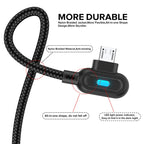 90 Degree USB Type C Cable Fast Charging USB A To Micro Cable For Samsung Xiaomi Huawei Android Phones USB C Data Cable 1M 2M