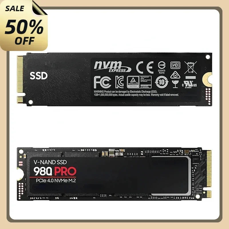 980Pro M.2 2280 NVMe SSD PCIe Gen4.0 X4 3D NAND TLC Hard Drive 1TB 2TB 4TB Storage For PS5 Laptop Desktop Computer