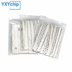 Resistor kit 0201 0402 0603 0805 1206 1210 1812 2512 SMD Resistor package 24/25values*25PCS=600/625PCS 1% Sample Kit Resisor0.1%