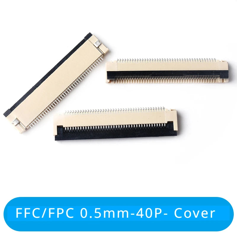 50Pcs/lot FFC FPC Connector 0.5mm 1.0mm 4P/6P/8P/10P/12/14/16/20/24/30/32/40P Pin Flip Type Ribbon Flat Connector Bottom Contact