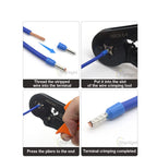 HSC8 6-4A 6-6A VE TE Pliers Self-Adjusting Crimping  Electrical Wire Ferrule Pin Terminal Connectors Crimping Tool Hand pliers