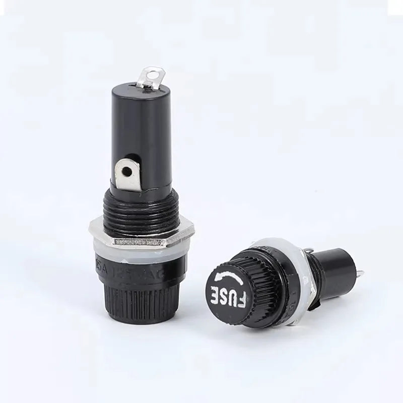 5/10PCS Panel Installation Type Glass Tube Fuse Holder 5x20/6x30mm Electrical Safety Fuse Socket Replacement Accessories