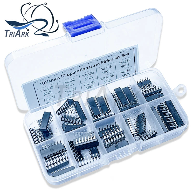50PCS/Set Integrated Circuit DIP IC Combination KIT 74LS00 74LS02 74LS04 74LS08 74LS32 74LS47 74LS86 74LS90 74LS138 74LS245 Chip