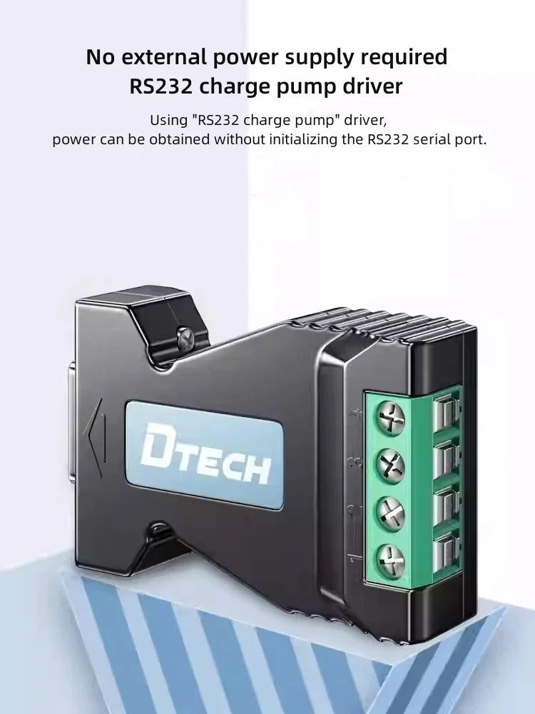 2PCS DTECH Plug And Play DB9 Male RS232 Serial To RS485 Converter DT-9001B