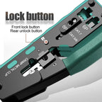 RJ45 Pass Through Crimp Tool, RJ45 Cat5 Cat6 Cat7 Crimping Tool, RJ11 Crimping Tool, Ethernet Network Cable Crimper Stripper