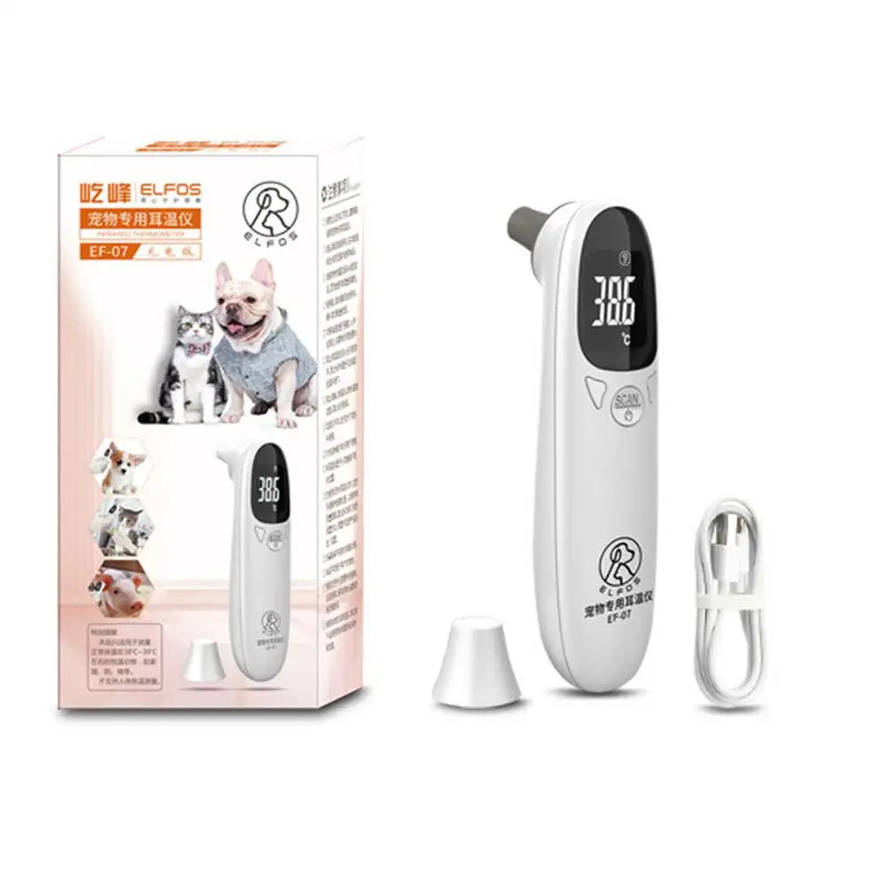 Pet Ear Digital Thermometer Non-Contact Electronic Dog Ear Thermometers Dogs Puppy Cats Measuring for Veterinary Pet Supplies