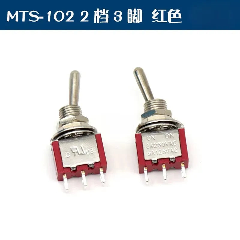 5Pcs Toggle Switch Mini Switches 2 Position 3 Position Latching Switch MTS-102/103/202/203 ON-ON SPDT ON-OFF -ON SPDT DPDT