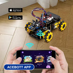 ACEBOTT Robot Toy Starter Kit for Arduino Project with ESP32 and Code Learning Develop Skill Full Version Smart Car Kit