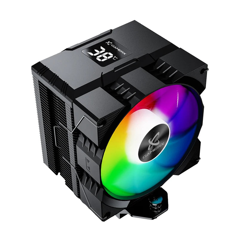 Power Train X-Gamerx Z-1300 9cm with Digital Temperature Display Four Heat Pipe CPU Air Cooler ARGB LGA1700 1200 115X AM4 AM5