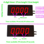 2.3 Inch 4 Digit LED Digital Timer Stopwatch Countdown Clock for Training Speech Competition No Voice