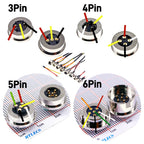 1/3/5 Pair Circular Shape Magnetic Pogo Pin Connector 1 2 3 4 5 Pole Male Female Probe DC Power Charging Round Profile