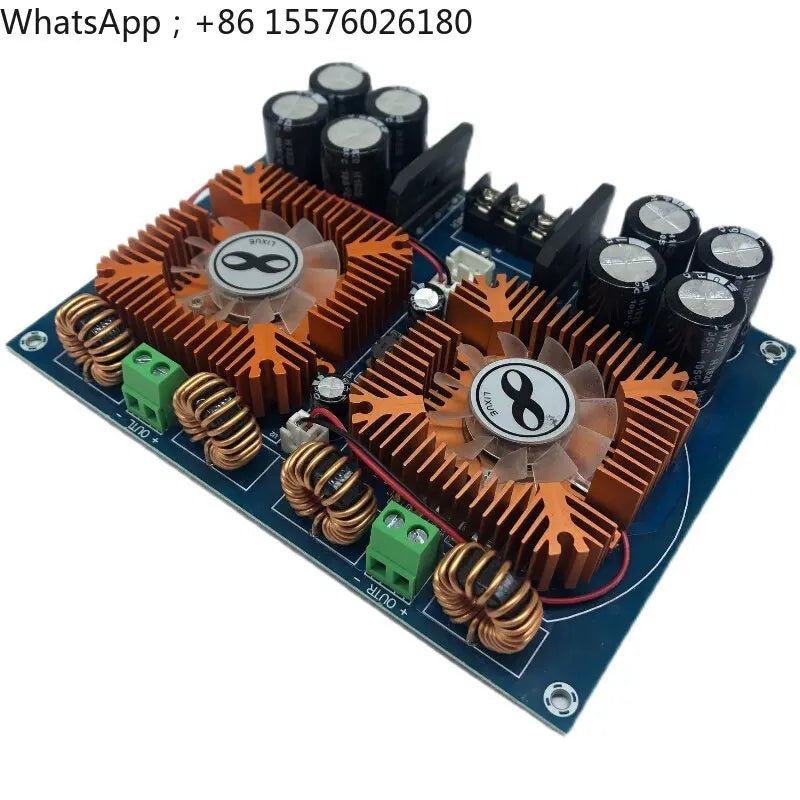 XH-M254 High Power TDA8954TH Dual Core Digital Power Amplifier Board Audio Amplifier Board with Fan 420W * 2