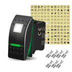 12V 20A White Lens Led Rocker Switch SPST / DPDT / Latching ON-OFF / Momentary (ON)-OFF-(ON) For Carling Switch Replace