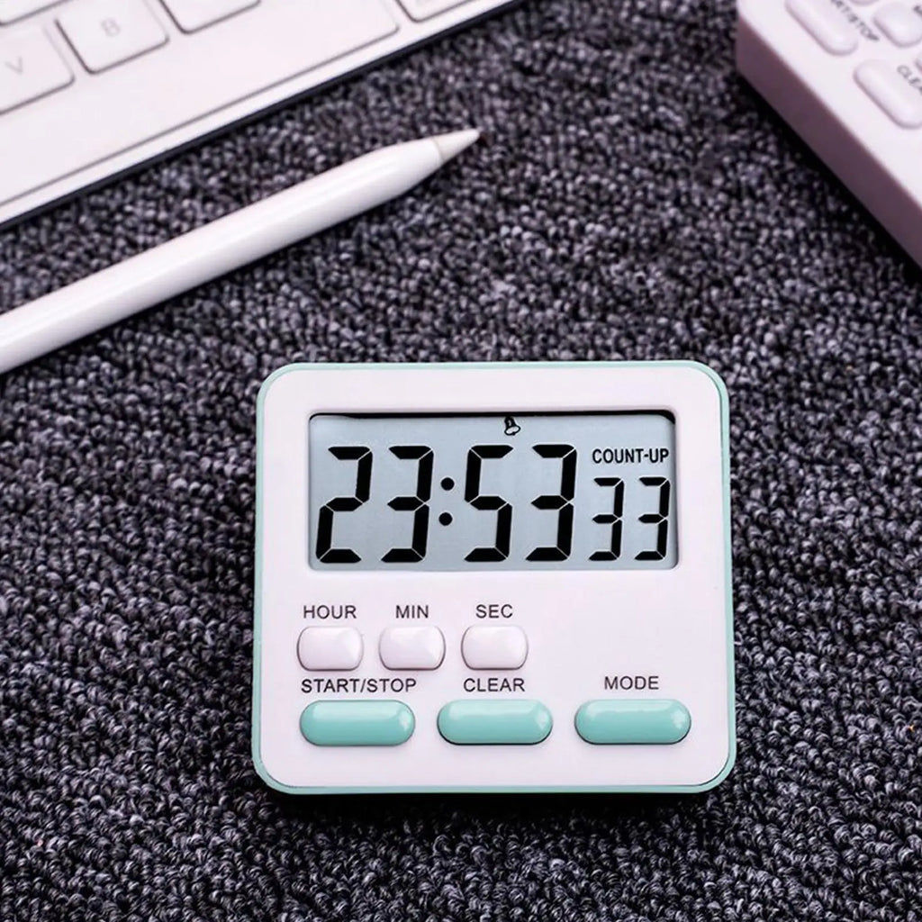 Silent Digital Timer for Study & Classroom, Multi-Purpose Countdown Clock for Students, Grilling, Baking  No Ticking Noise