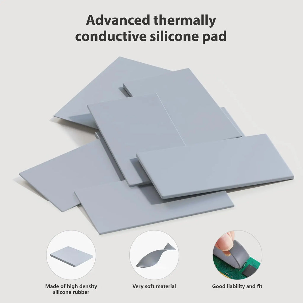 24W/MK GPU CPU Thermal Pad Heatsink Cooling Conductive Silicone Pad 80x40/100x100mm High Quality Thermal Pad thermal insulation