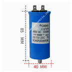 CBB65 full-automatic washing machine start capacitance 450V 8UF 10UF 11UF 12UF 13UF 14UF 15UF 16UF 20UF Single insert with screw