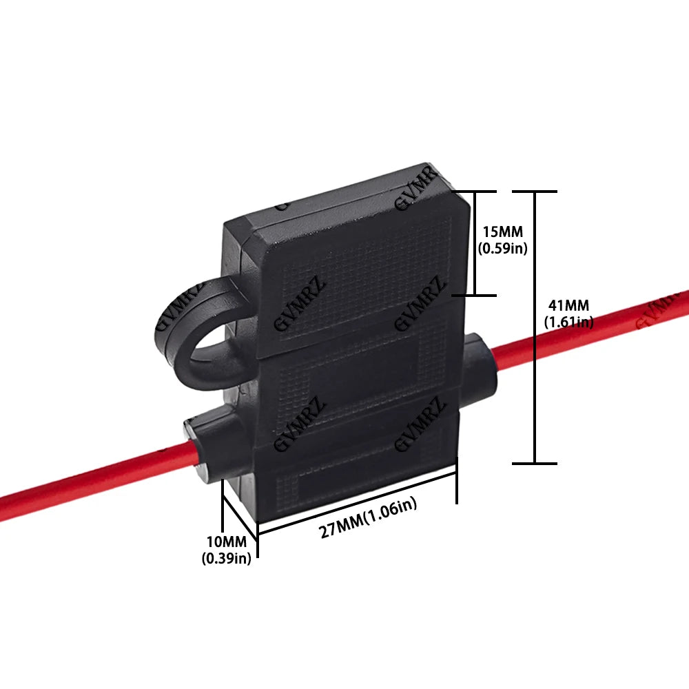 1A 2A 3A 4A 5A 15A-50 ATC Medium Blade Waterproof Fuse Holder For Automobile 32V 18/16/14/12/10AWG Standard Fuse Insert 7.5A 10A