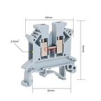 5pcs UK-2.5B blue/grey/red/black 2.5mm2 DIN Rail Universal Combination Terminal Blocks Screw Type UK2.5B CZYC