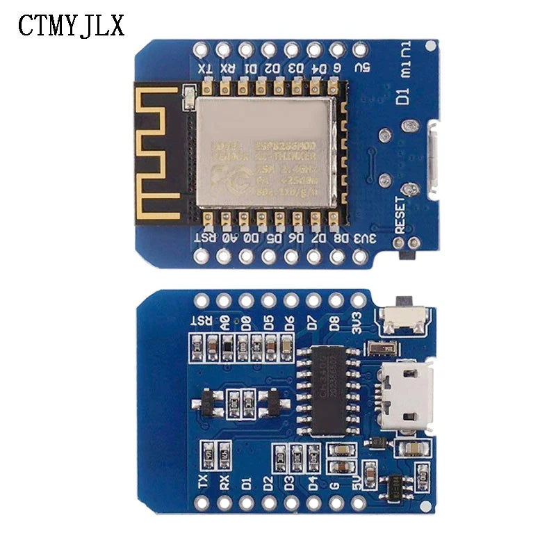10pcs ESP8266 D1 Mini WIFI Development Board ESP-12F CH340G CH340 V2 Usb For Wemos D1 Mini Nodemcu Lua Board 3.3V Pins DIY Kit
