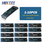 1-10pcs 0.91 Inch 128x32 IIC I2C White / Blue OLED LCD Display DIY Module SSD1315 Driver IC DC 3.3V 5V for Arduino
