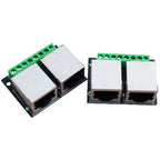1PCS RJ45 Single/Double Female Adapter Board Turns the 2.54/3.5-Pitch Terminal to the 8P Network Adapter