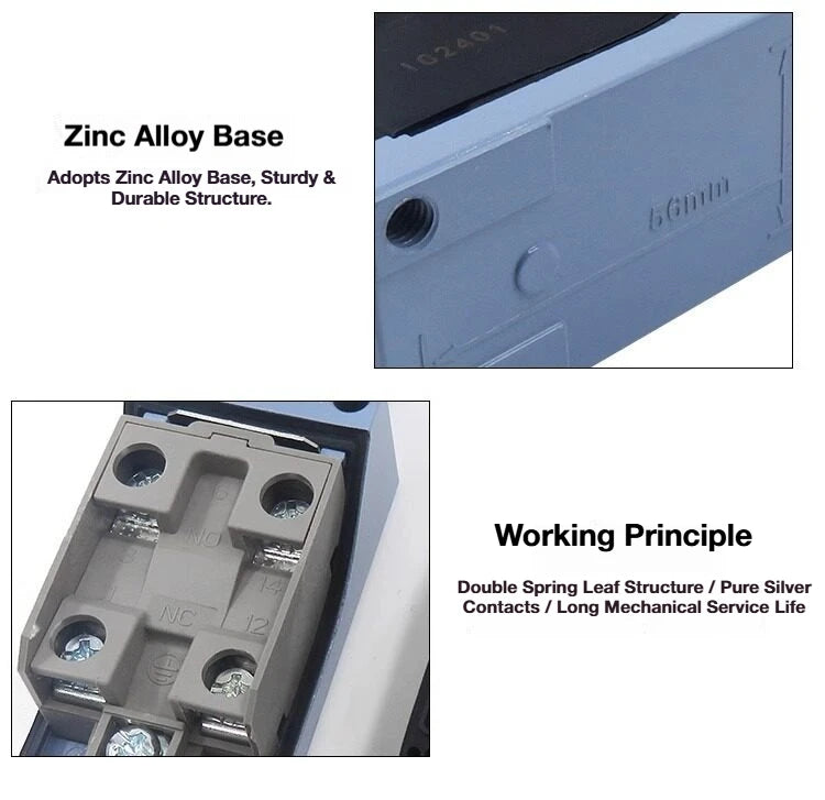 2Pcs CNTD TZ‑8 Series Micro Limit Travel Switch IP65 Waterproof 1NO+1NC 10A 250VAC Industrial Mechanical Position Switch