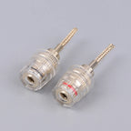 2/4Pcs 4MM Banana Female To 2MM Pin Connector HIFI Cable Adapter Plug Braided Copper Wire Socket