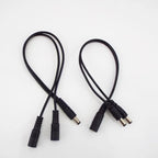 1 Female To 2 Male and 1 Male To 2 Female Plug Jack Splitter Connector Supply DC Power Cable For CCTV Camera LED Strip