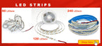 12V 24V LED Strip 2835 120LEDs/m Home Lamp Strip Pink Red Ice Blue Green Golden Yellow Orange Flexible Waterproof Soft Lamp Bar