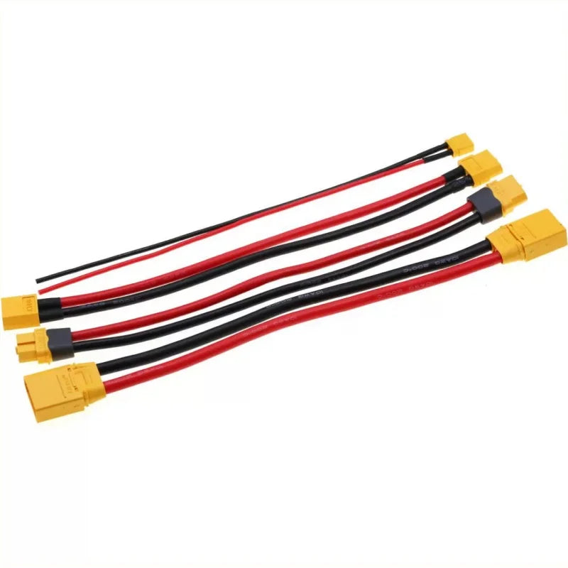 XT30U XT60U XT60H XT90 Plug Connector Male / Female with 18/16/14/12/10 AWG Cable Dual Extension Battery for RC Battery Cable