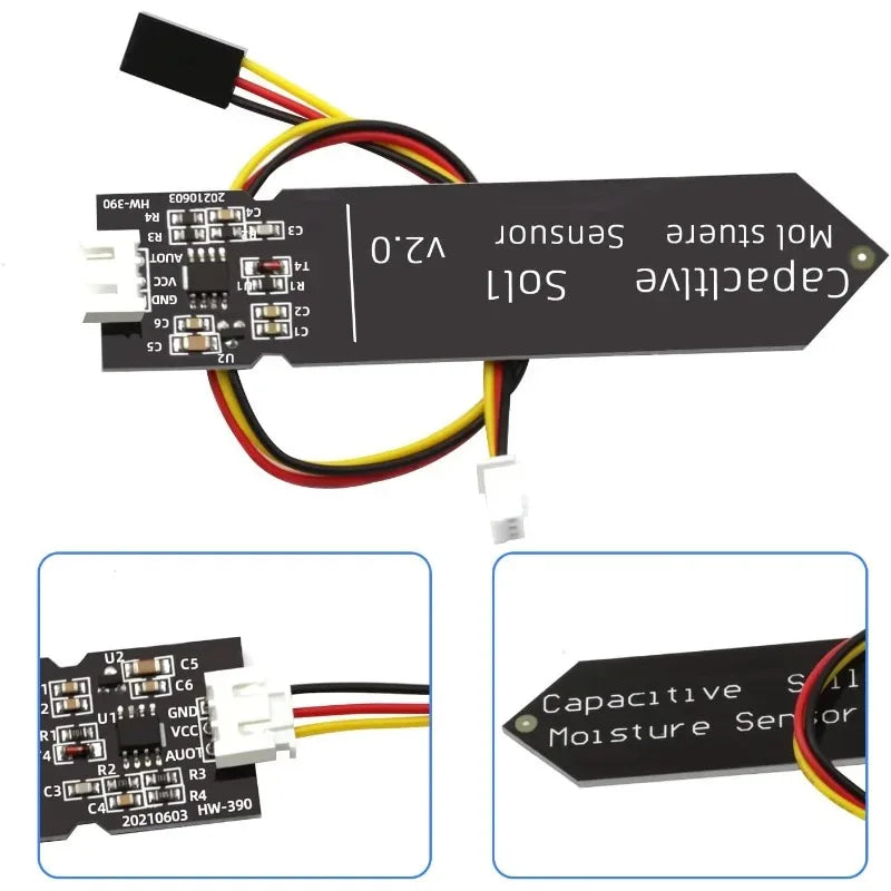 1-10PCS Capacitive Soil Moisture Sensor Module Corrosion Resistant 3.3~5.5V for Arduino Moisture Detection Garden Watering DIY
