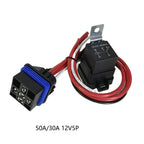 80A/60A 50A/30A 12V Waterproof Automotive Relay With Socket 5-Pin Relay Switch For Marine Automotive Fan Multi-purpose Relay Kit