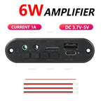 2PCS 2x3W Bluetooth 5.0 Amplifier Board with Case, USB Powered MP3 Player FM Radio Module, for DIY Portable Speaker, DC 3.7-5V