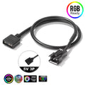 Motherboard 12V 4Pin RGB / 5V 3Pin ARGB to SM JST Female Male Conversion Adapter Cable 30cm for PC Computer LED Light Strip Line