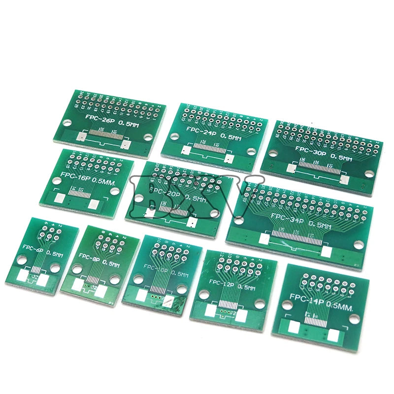 5PCS FPC FFC 0.5mm 1mm Pitch  PCB Board 6 8 10 12 20 40 50 Pin To DIP 2.54mm Connector  Double Side Adapter Socket Plate DIY KIT