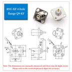 Stlxy 1PCS BNC Female Socket Solder Connector Chassis Panel Mount Coaxial Cable For Welding Machine Parts 50 ohm Q9 BNC-50KY