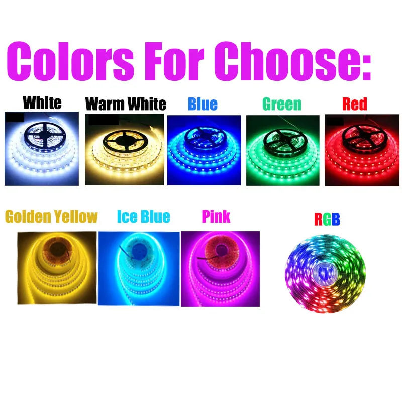 5M USB LED Strip Light 5V 3528 1 Meter 5 Meter White Warm White Pink Green Blue Red SMD RibbonKitchen Light Under Cabinet Lamp