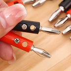 4mm Banana Plugs Stackable Connectors for Speaker Wire 4MM Banana Plug Male Audio Speaker Jack Amplifier Terminal Adapters