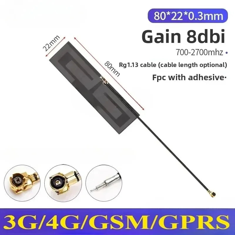 2PCS Full Frequency 5G 4G LTE GSM GPRS 2G 3G NB-IoT Module with Built-In FPC/PCB High Gain Patch Antenna for IoT Device