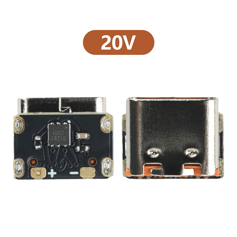 PD3.0 PD3.1 QC2.0 Mini PD to DC Deceiver Fast Charging Module DC 9V/12V/15V/20V Fixed Voltage Output Voltage Trigger Type C