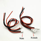 JST PH 2.0mm Pitch 2 Pin Male Female Cable Connector Micro PH2.0 2P Plug Jack Socket with Soft Silicone Wire Cables 20cm 22AWG