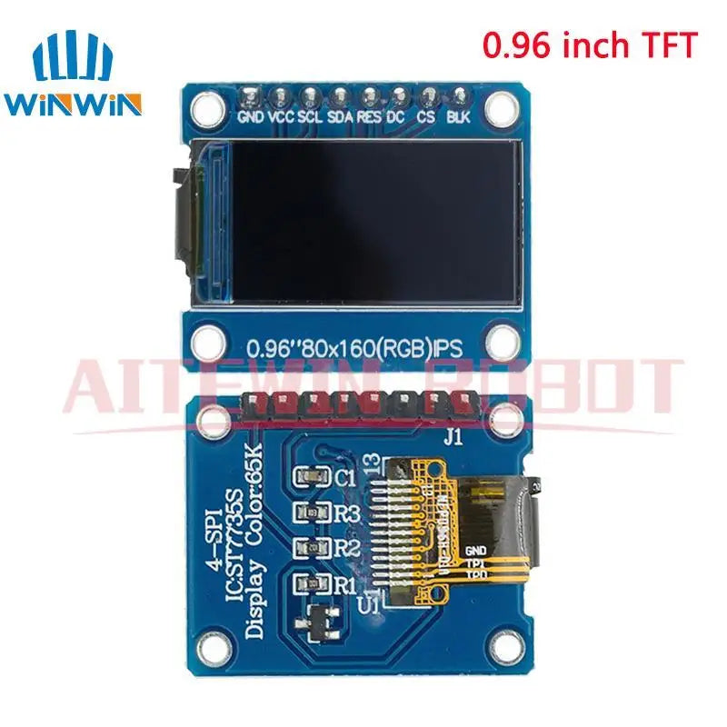 TFT Display 0.96/1.3/1.44/1.77/1.8/2.4/2.8 inch IPS 7P SPI HD 65K TFT Full Color LCD Module ST7735 Drive IC 80*160  For Arduino