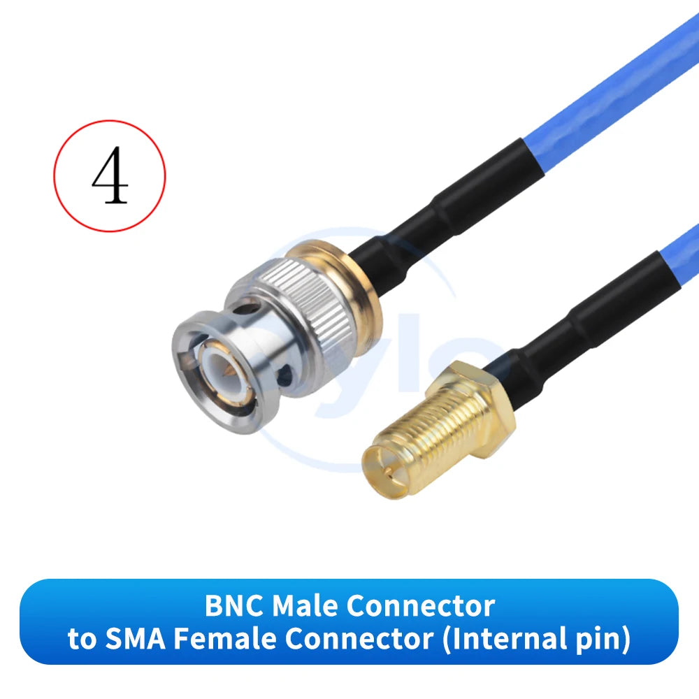 (1 pcs) BNC to SMA Male / Female Adapter SS402 Ultra-Flexible High-Frequency Cable Stainless Steel High-Frequency RF Cable