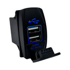 12V 24V Boat Trim Tabs Switch (ON)-OFF-(ON) Momentary Rocker Switch Waterproof Blue Light ON-OFF Toggle Switch With Harness