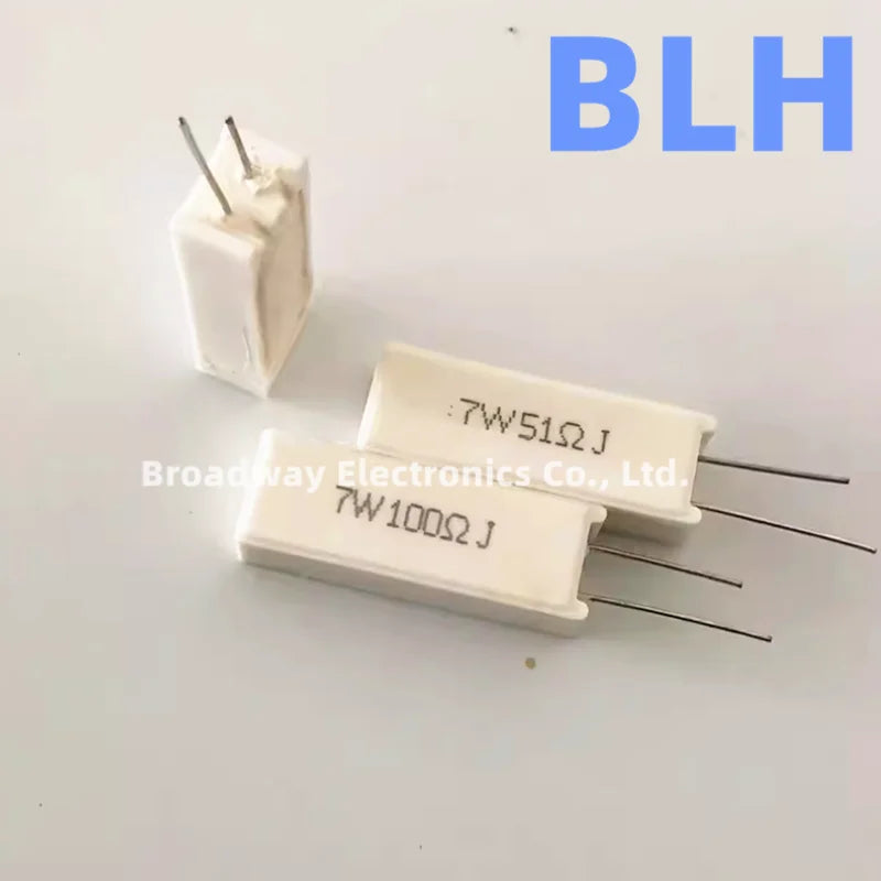 5PCS Vertical Cement Resistance SQM 7W 5% 0.1R 0.22R 0.33R 0.47R 0.5R 0.68R 0.82R 1R 1.5R 2.2R 2.5R 3R 3.3R ohm Ceramic resistor