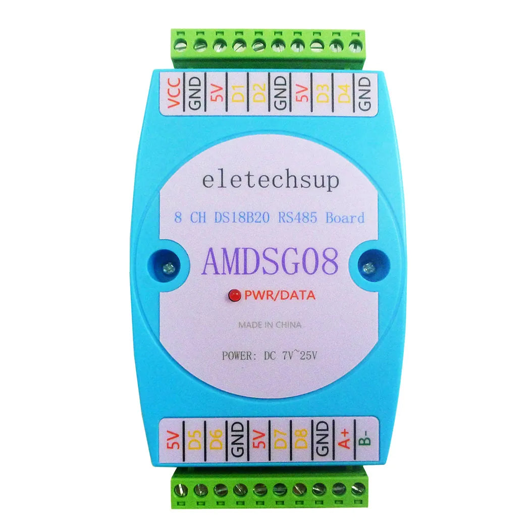 8 DS18B20 Temperature Acquisition Module / RS485 MODBUS RTU Communication Replace WP3066ADAM