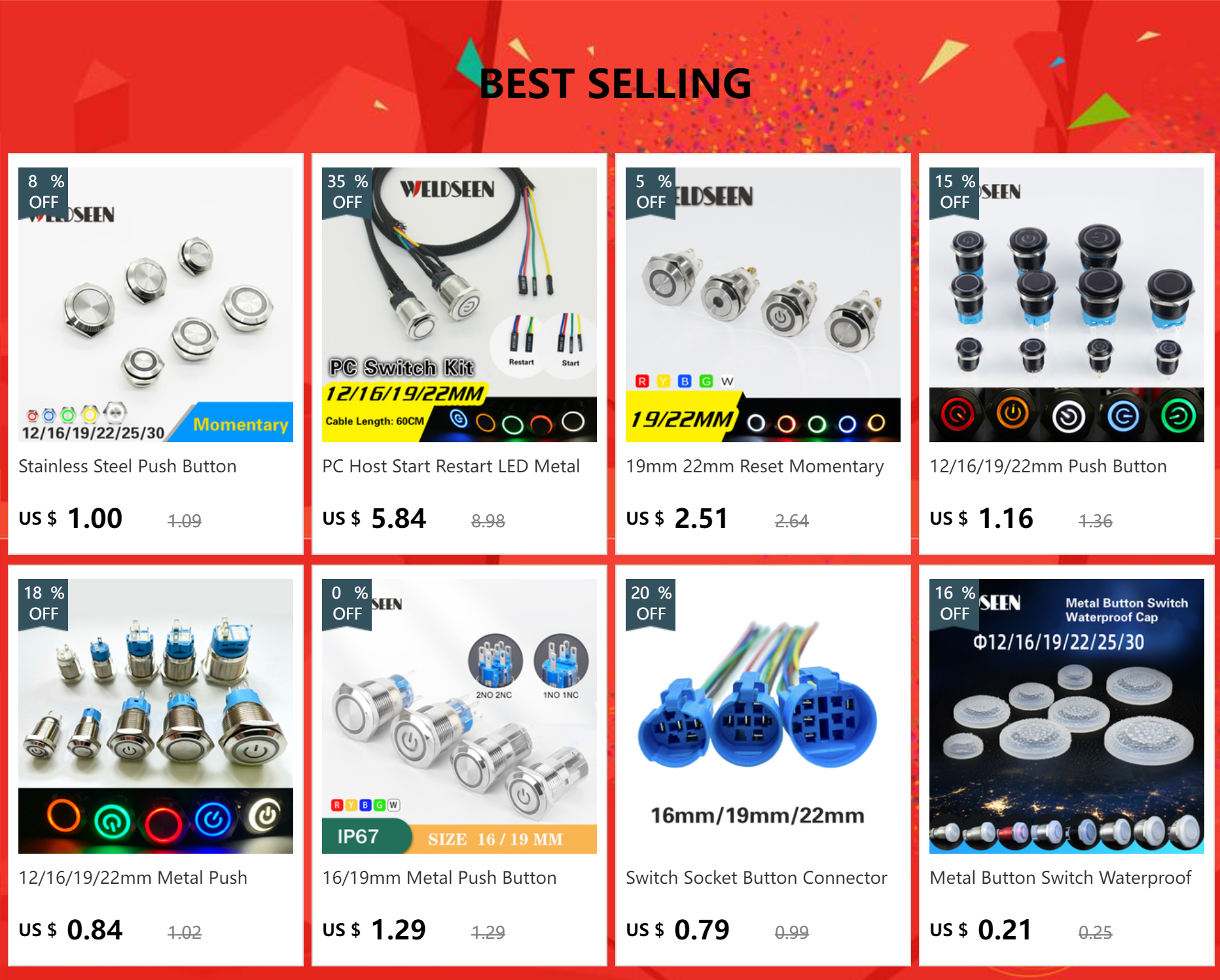 12/16/19/22mm Push Button Switch Oxidized Black Momentary Latching Fixed On Off Power Switch LED Light 3V 6V 12V 24V 220V