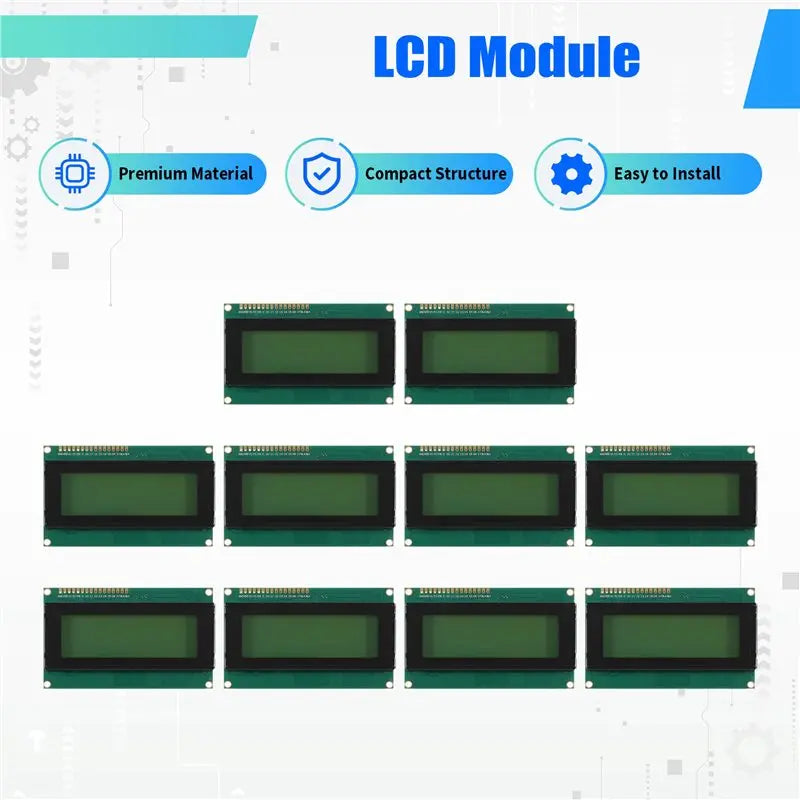 ABJF-10PCS LCD2004 2004 LCD Module 2004 20X4 Character LCD Display IIC I2C Interface For Arduino Raspberry Pi Green Screen