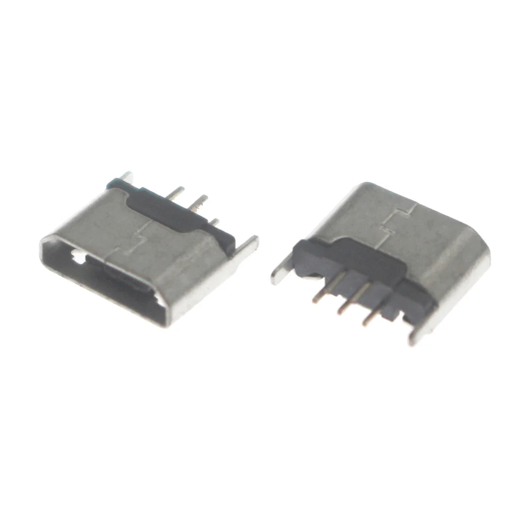 50pcs/100pcs Vertical MICRO Usb 5pin female socket seat jack Direct plug in Usb connector charging port sock power plug diy