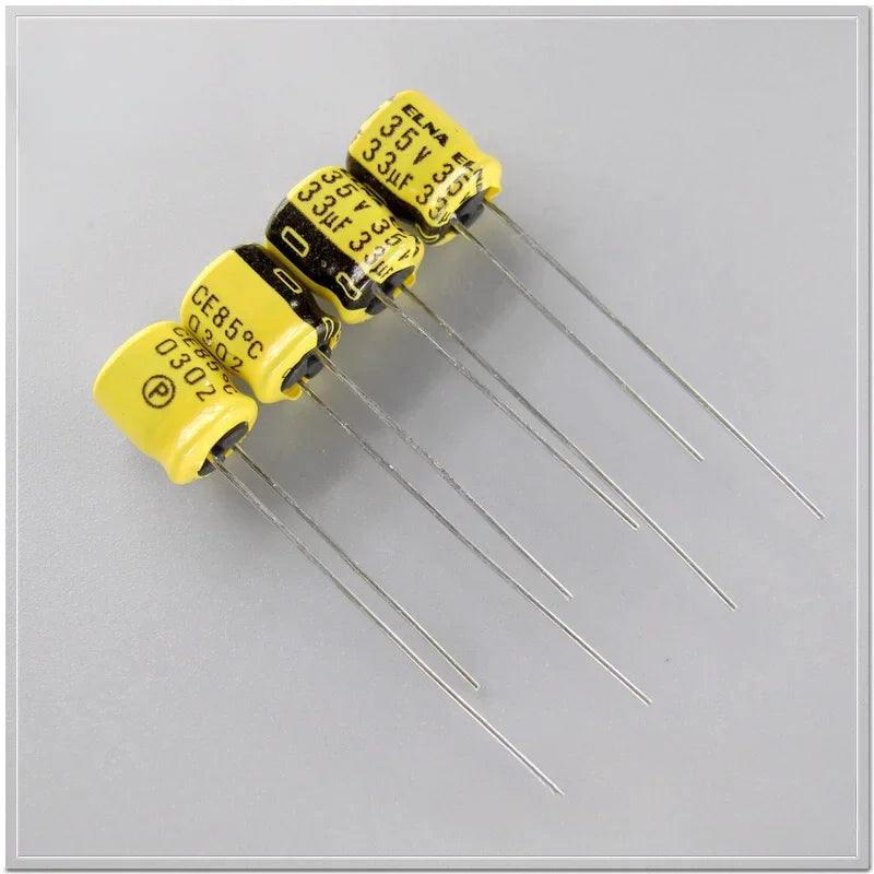 10PCS/100PCS ELNA RC2 series 35V33uF small Size audio electrolytic capacitor 6.3X7mm 85℃